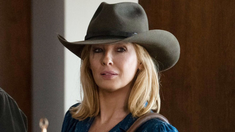 Beth Dutton smirking in "Yellowstone"