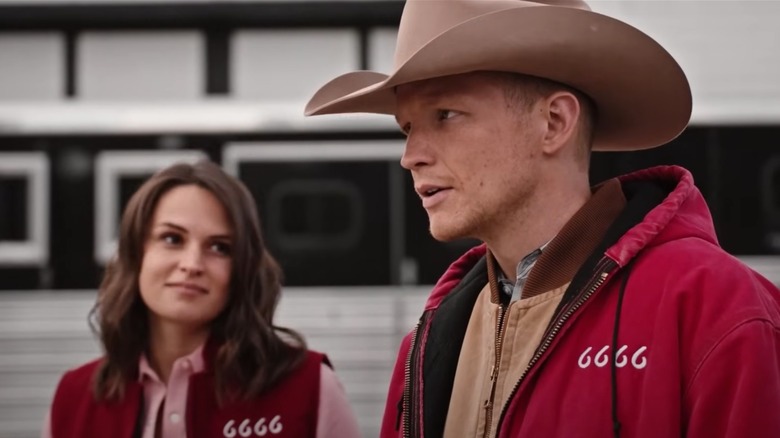 Emily looking at Jimmy