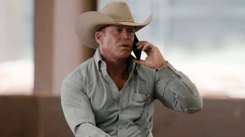 Travis Weatley looks shocked in "Yellowstone"