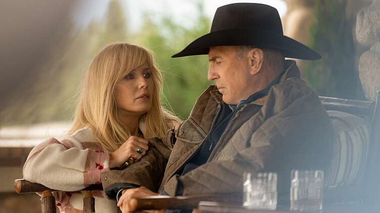 John and Beth Dutton talking