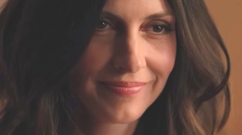 Close-up of Sarah smiling