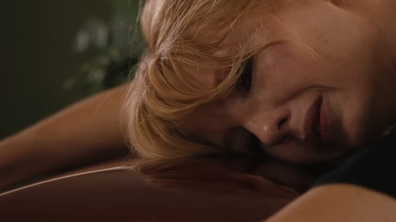 Beth Dutton lying on Jamie Dutton's coffin on "Yellowstone" (2024)
