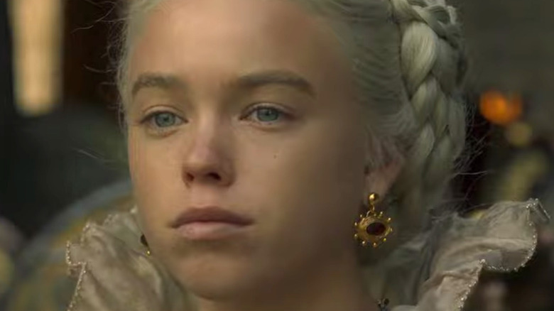 Rhaenyra Targaryen stares off into the distance