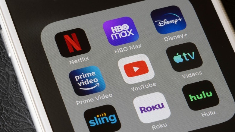 Mobile phone with streaming apps