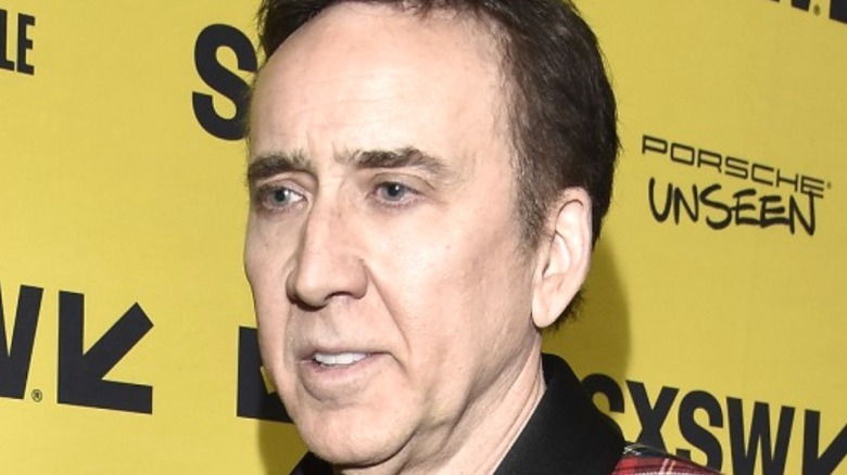 Nic Cage looking off camera