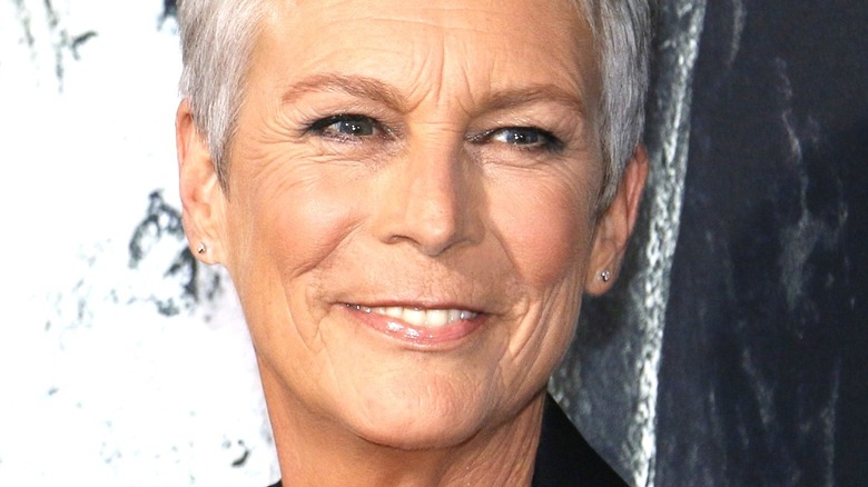 Jamie Lee Curtis smiling for photo