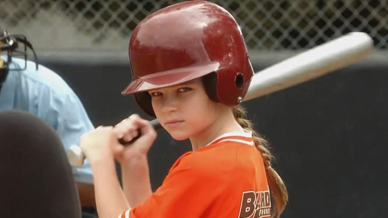 Missy wielding a baseball bat in "Young Sheldon"
