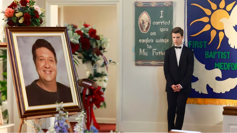 Sheldon attends his dad's funeral