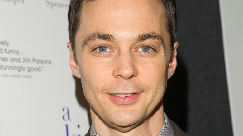 Jim Parsons looking content