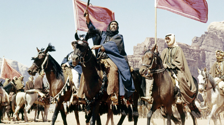 Auda abu Tayi leading his forces on camelback in "Lawrence of Arabia" (1962)