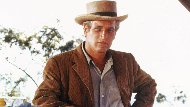 Paul Newman on the set of Butch Cassidy and the Sundance Kid