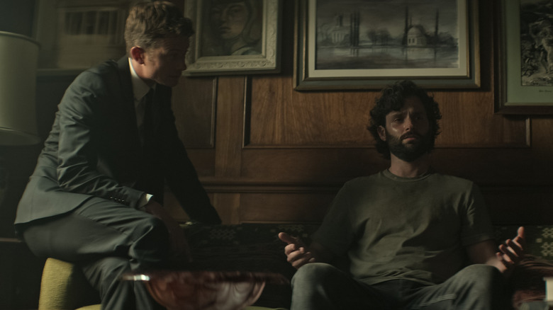 Joe talking to Rhys