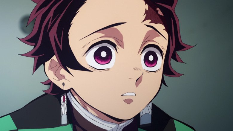 Tanjiro looks worried