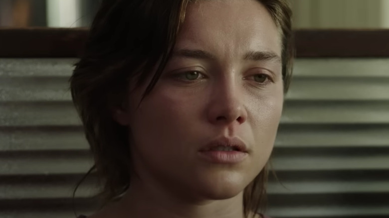 Florence Pugh looking dejected