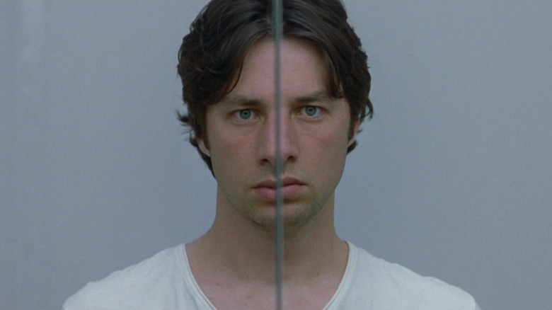Andrew staring at his reflection