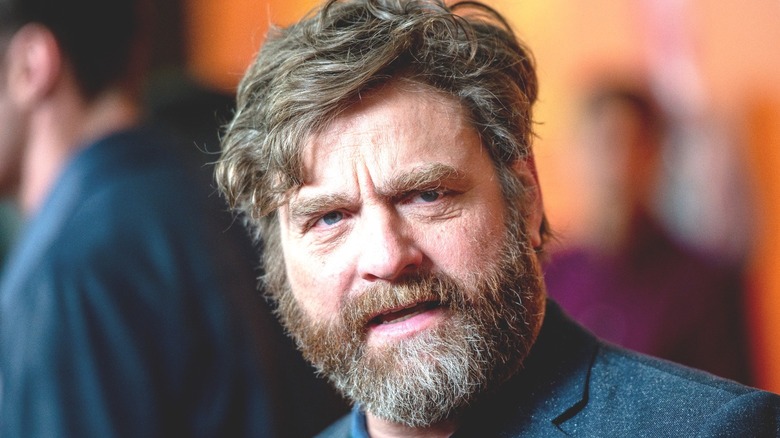 Zach Galifianakis looking serious