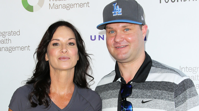 Debbe Dunning and Zachery Ty Bryan smiling at event