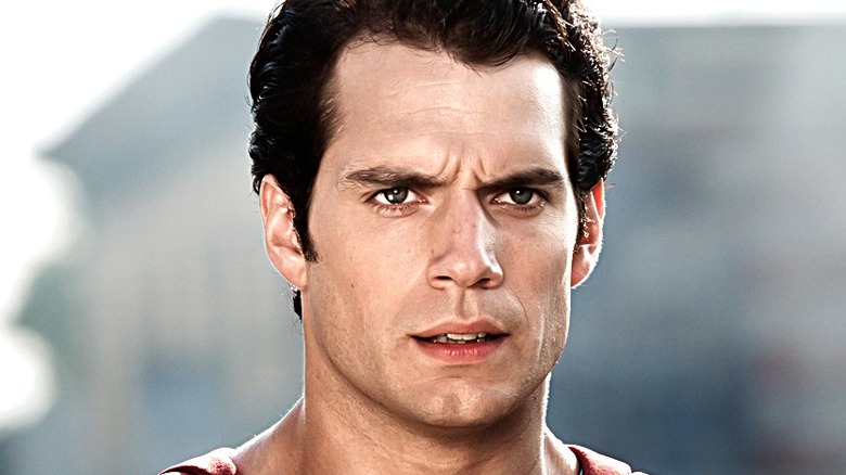 Superman looking angry