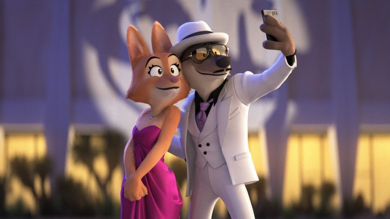 Diane Foxington and Mr. Wolf taking a selfie
