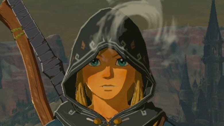 Link hood staring