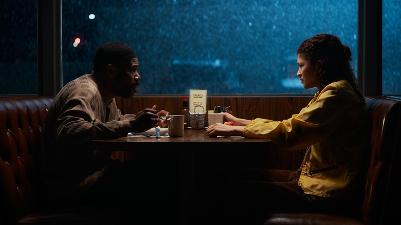 Ali and Rue at a diner talking on Euphoria