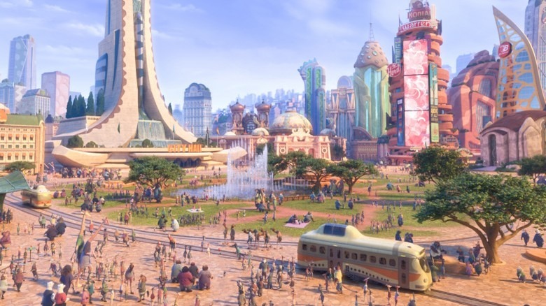 Overview of city of Zootopia