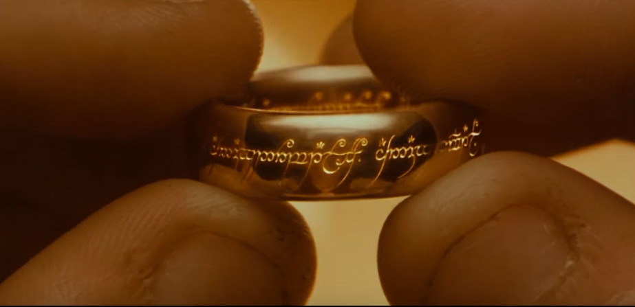which hand does the lord of the rings ring go on