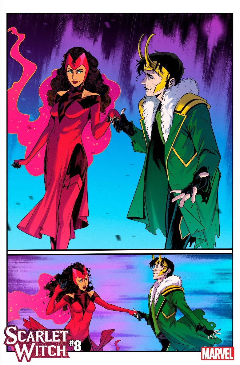 Loki and Scarlet Witch dancing