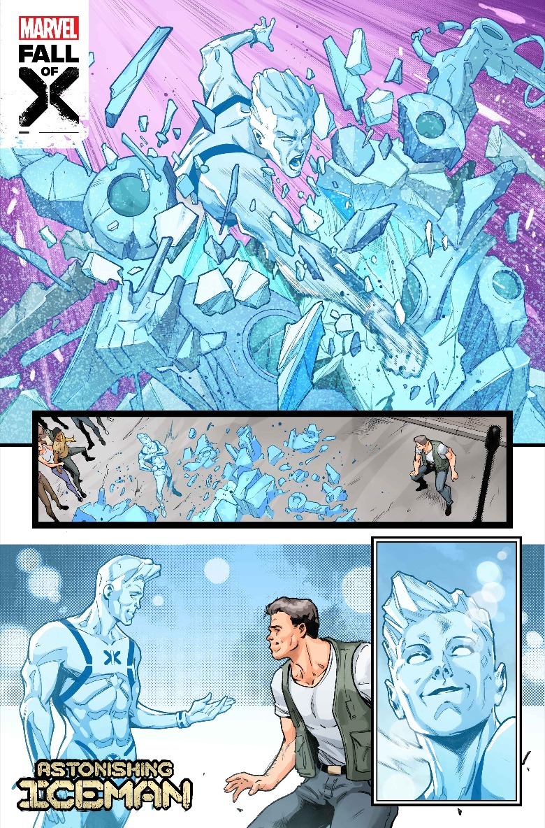 Iceman page smashing ice