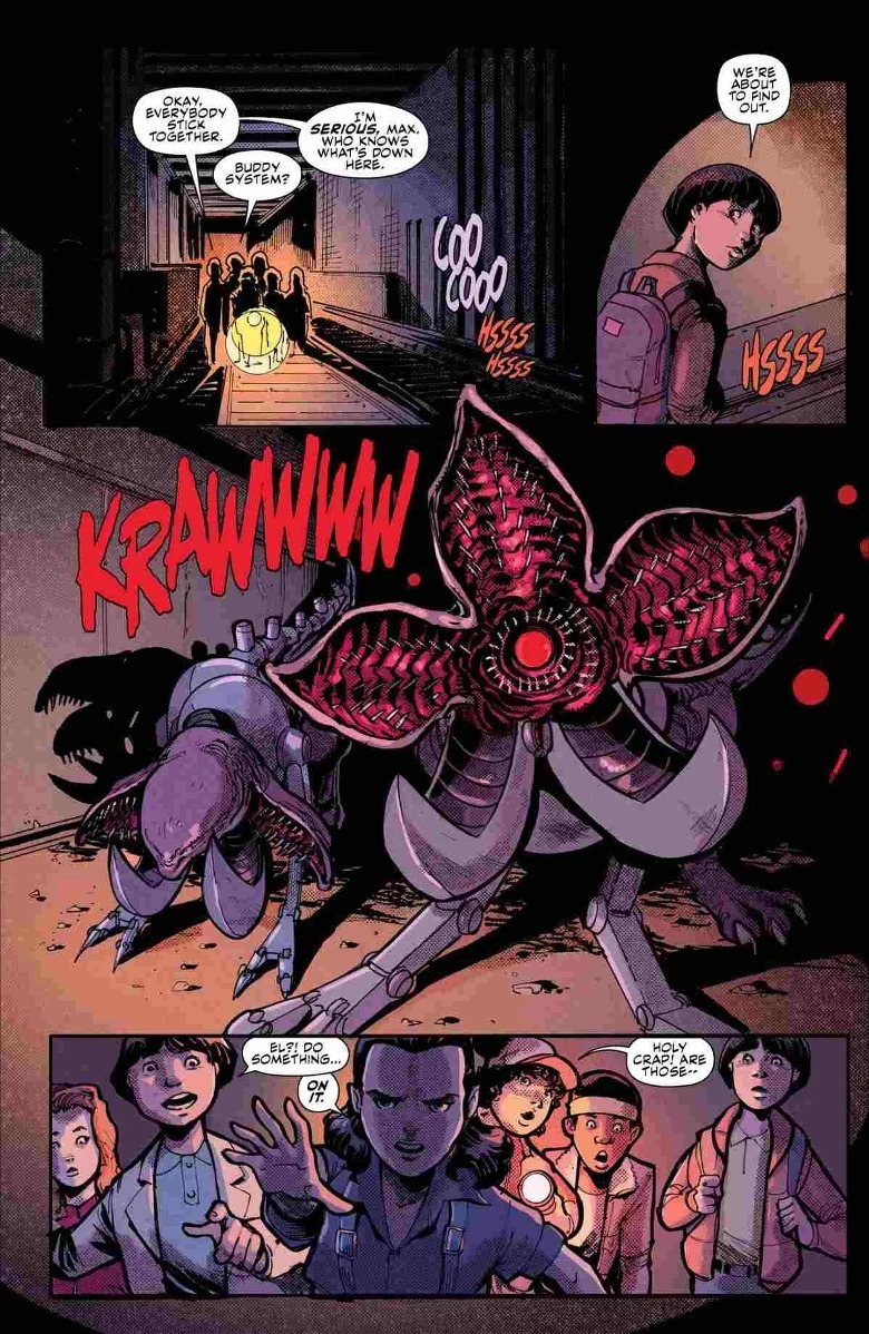 Stranger Things fighting Demogorgon