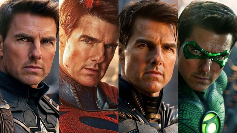Tom Cruise as well-known superheroes
