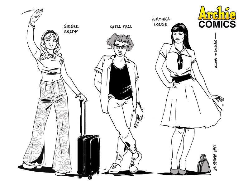 Design sheet for the characters