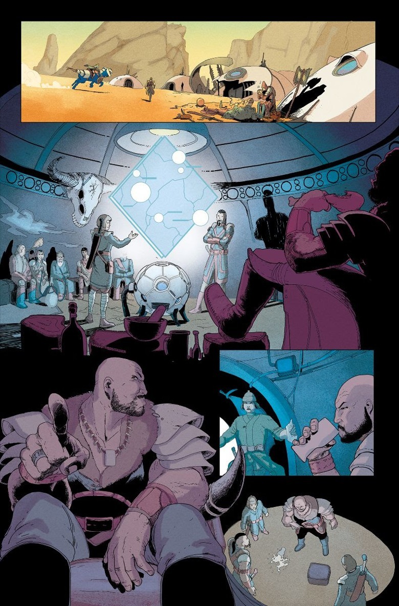 House of the Bloodaxe Preview Page 3 meeting inside village