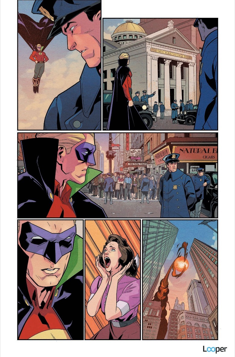 Alan Scott meeting with a cop