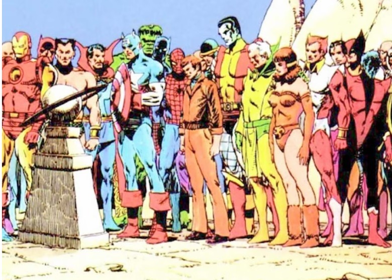 Death of Captain Marvel group shot