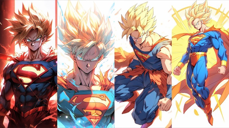 AI Reimagines Dragon Ball's Super Saiyan Goku As Superman - The Results