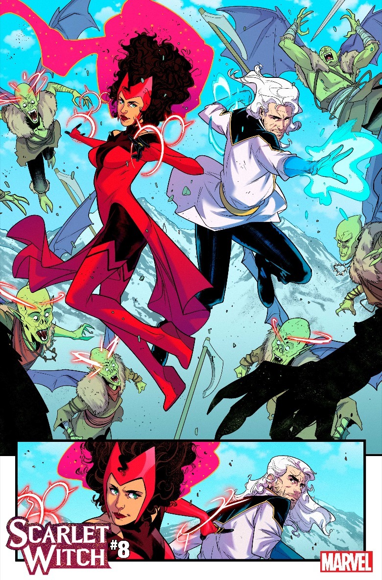 Scarlet Witch fighting 