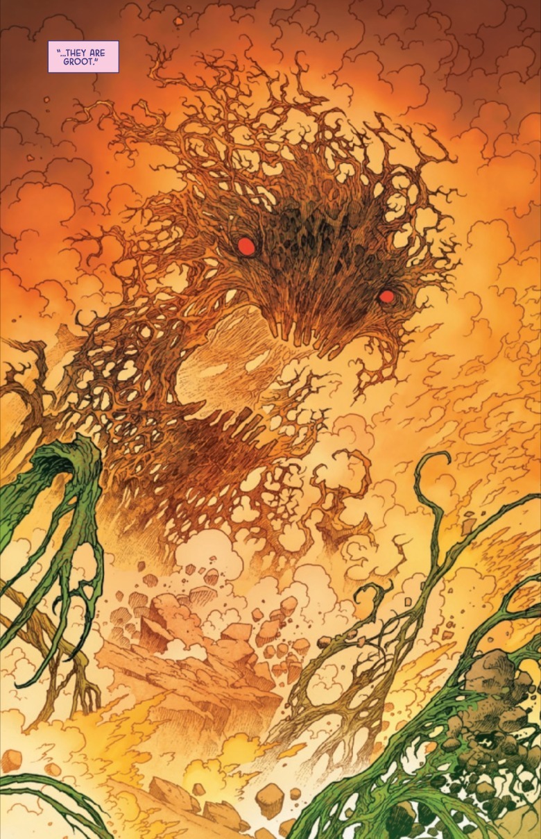 Fiery Groot destroys planet