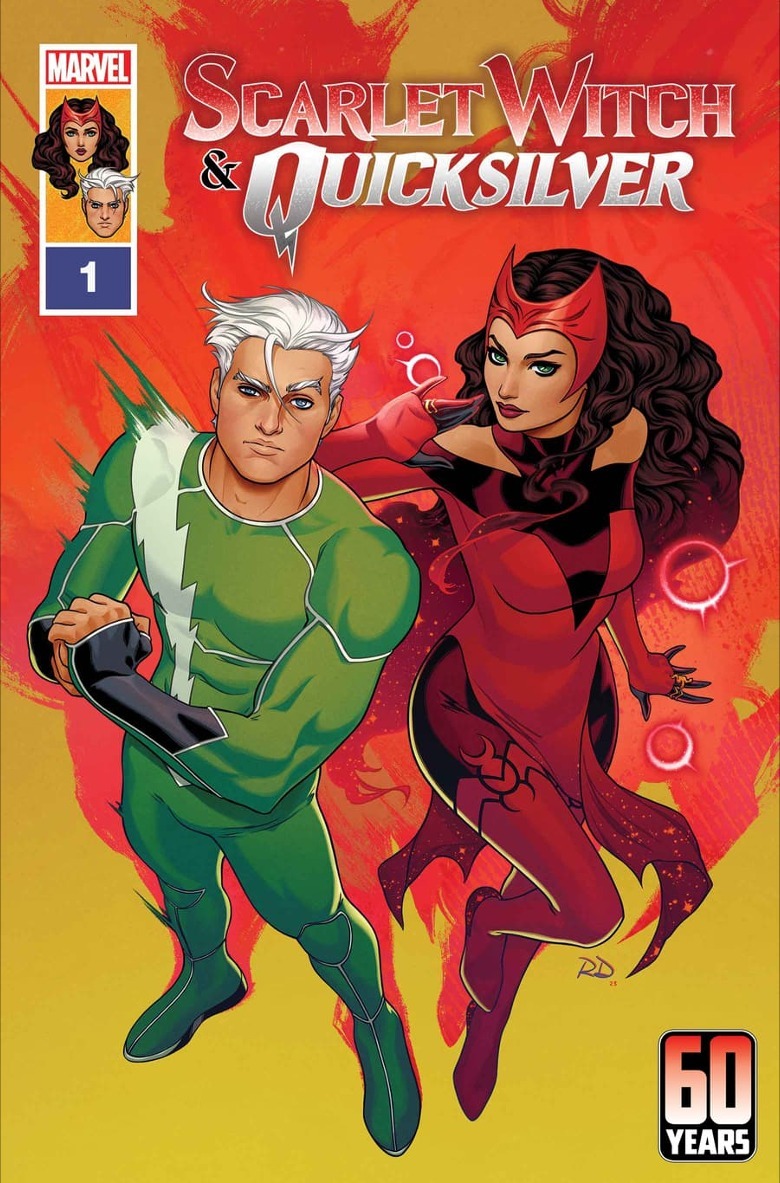 Scarlet Witch and Pietro stnading together using their powers