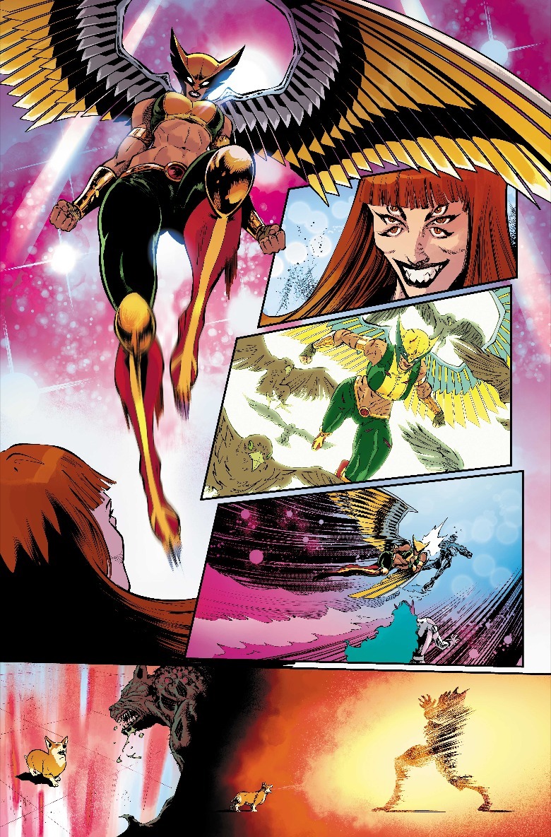 Hawkgirl against her villain