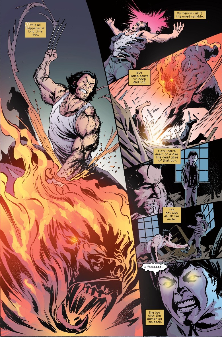Ghost Rider and Wolverine fighting