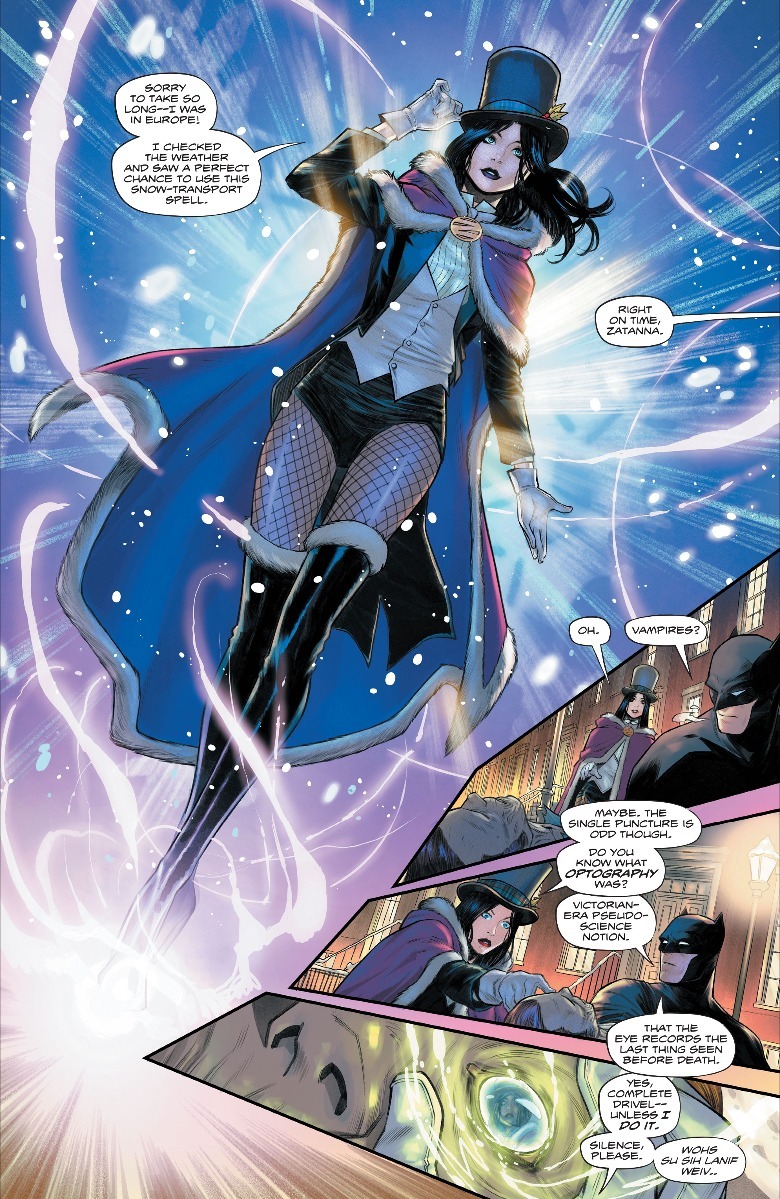 Zatanna arrives on the scene