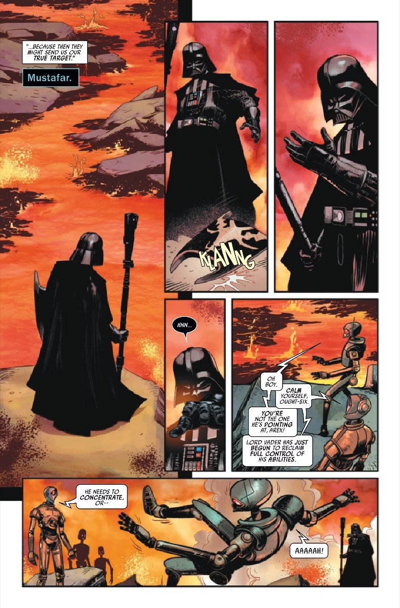 Vader training on Mustafar