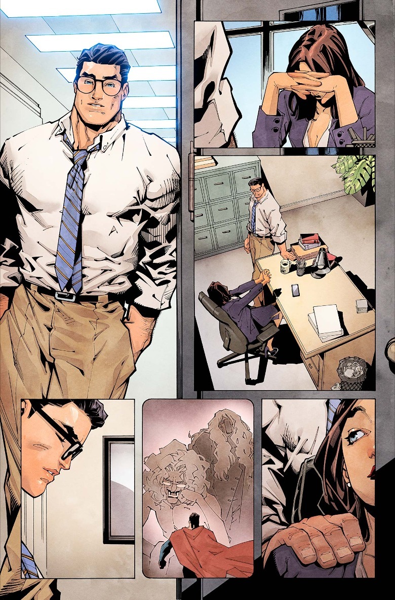 Superman talking with Lois Lane