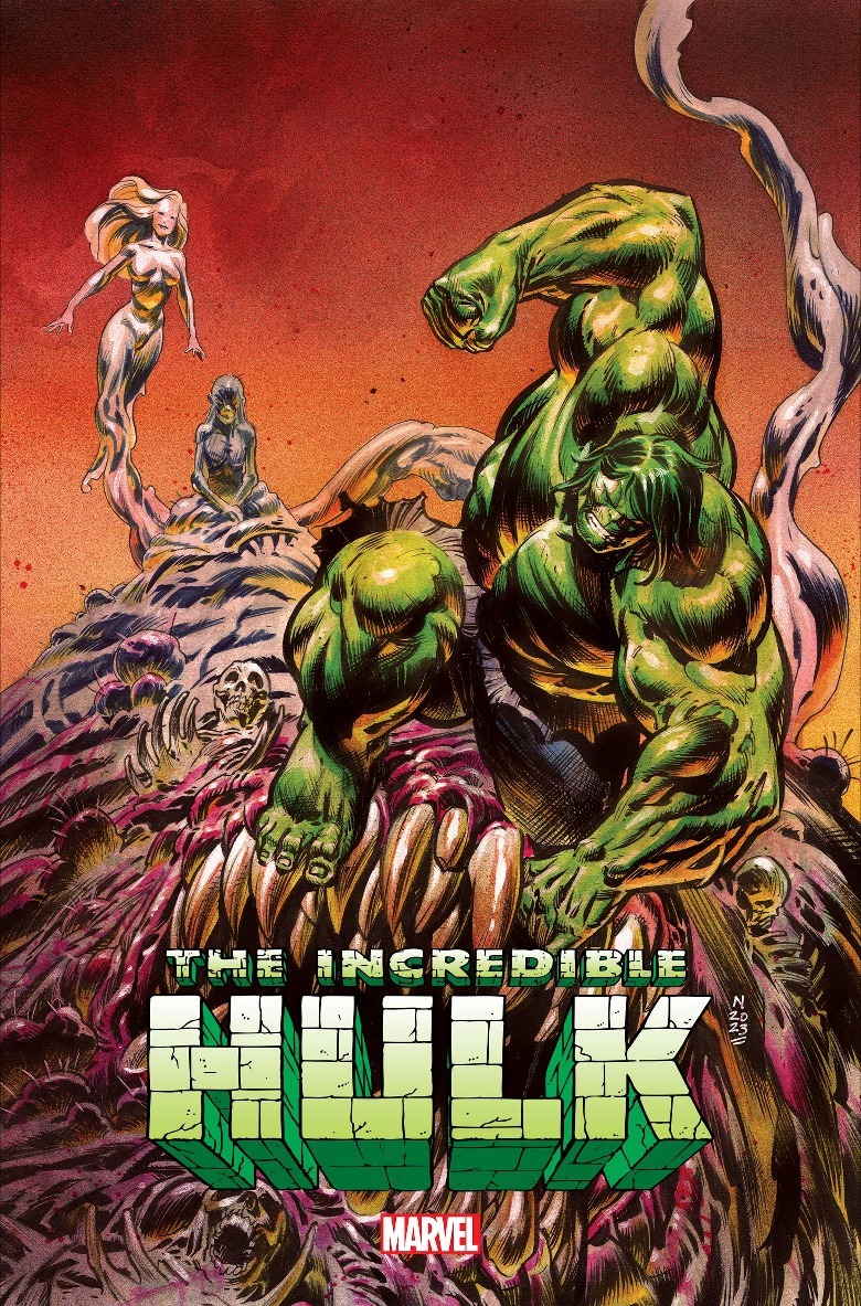 Hulk smashing monster on cover art